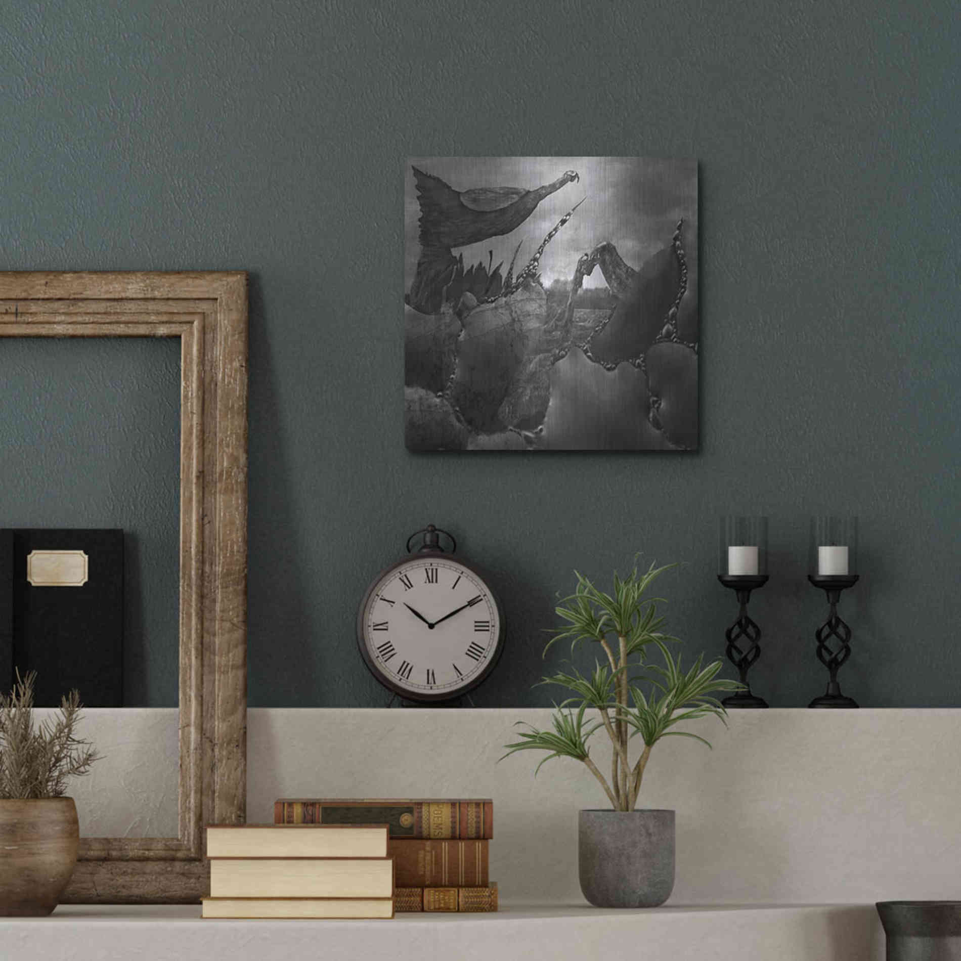 Luxe Metal Art 'Hovel' by Dariusz Klimczak, Metal Wall Art,12x12