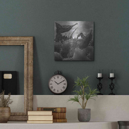Luxe Metal Art 'Hovel' by Dariusz Klimczak, Metal Wall Art,12x12