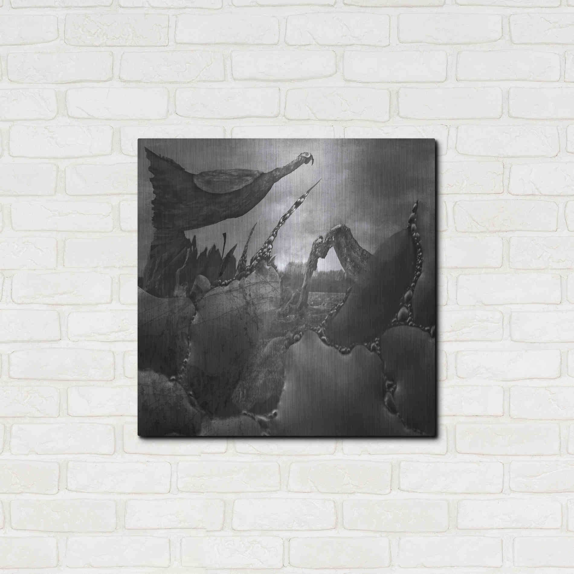 Luxe Metal Art 'Hovel' by Dariusz Klimczak, Metal Wall Art,24x24