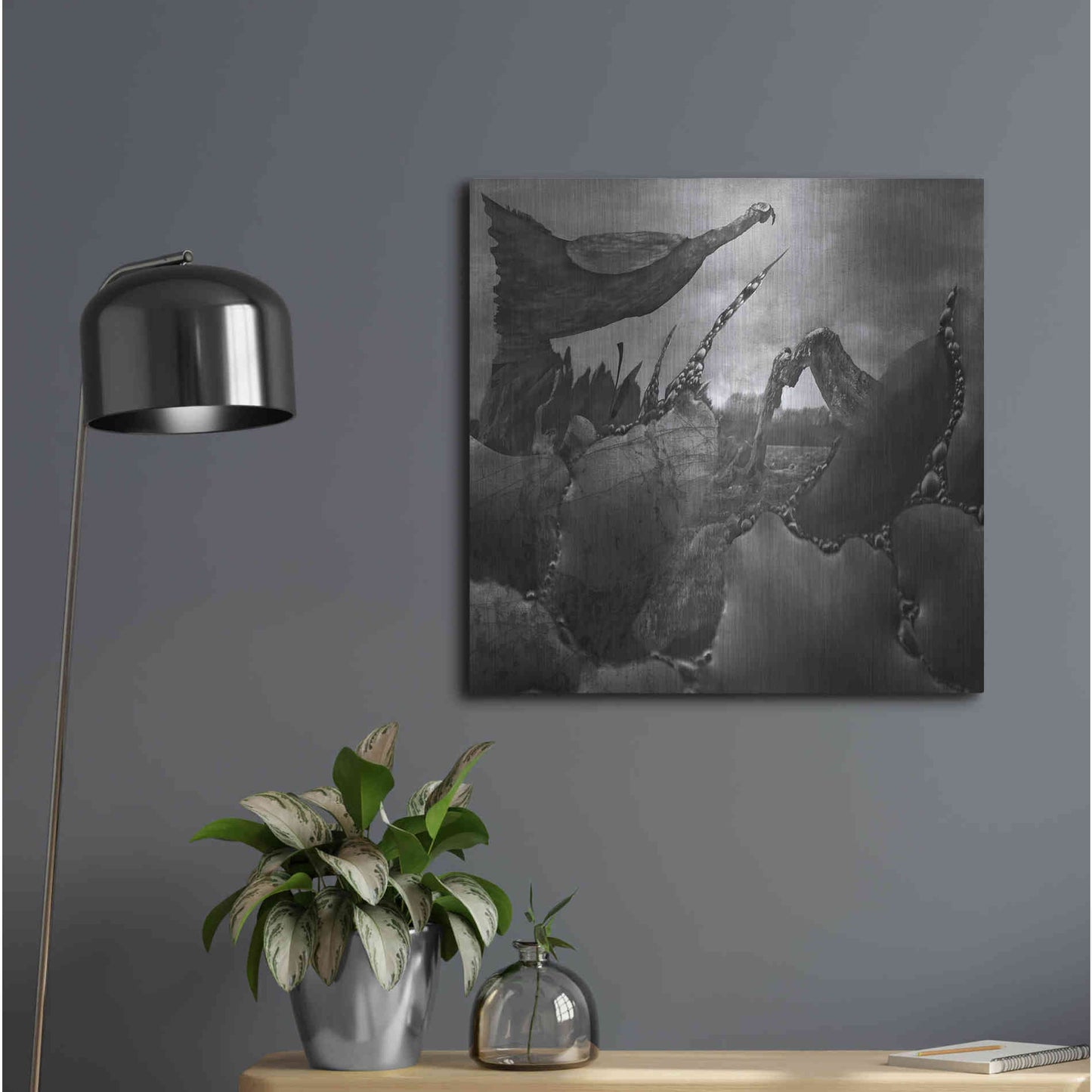 Luxe Metal Art 'Hovel' by Dariusz Klimczak, Metal Wall Art,24x24