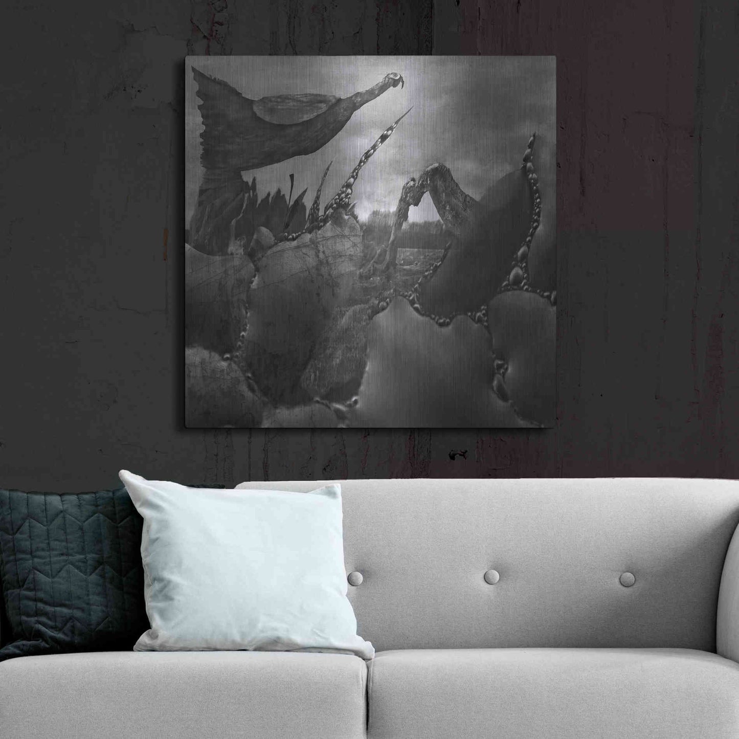 Luxe Metal Art 'Hovel' by Dariusz Klimczak, Metal Wall Art,36x36