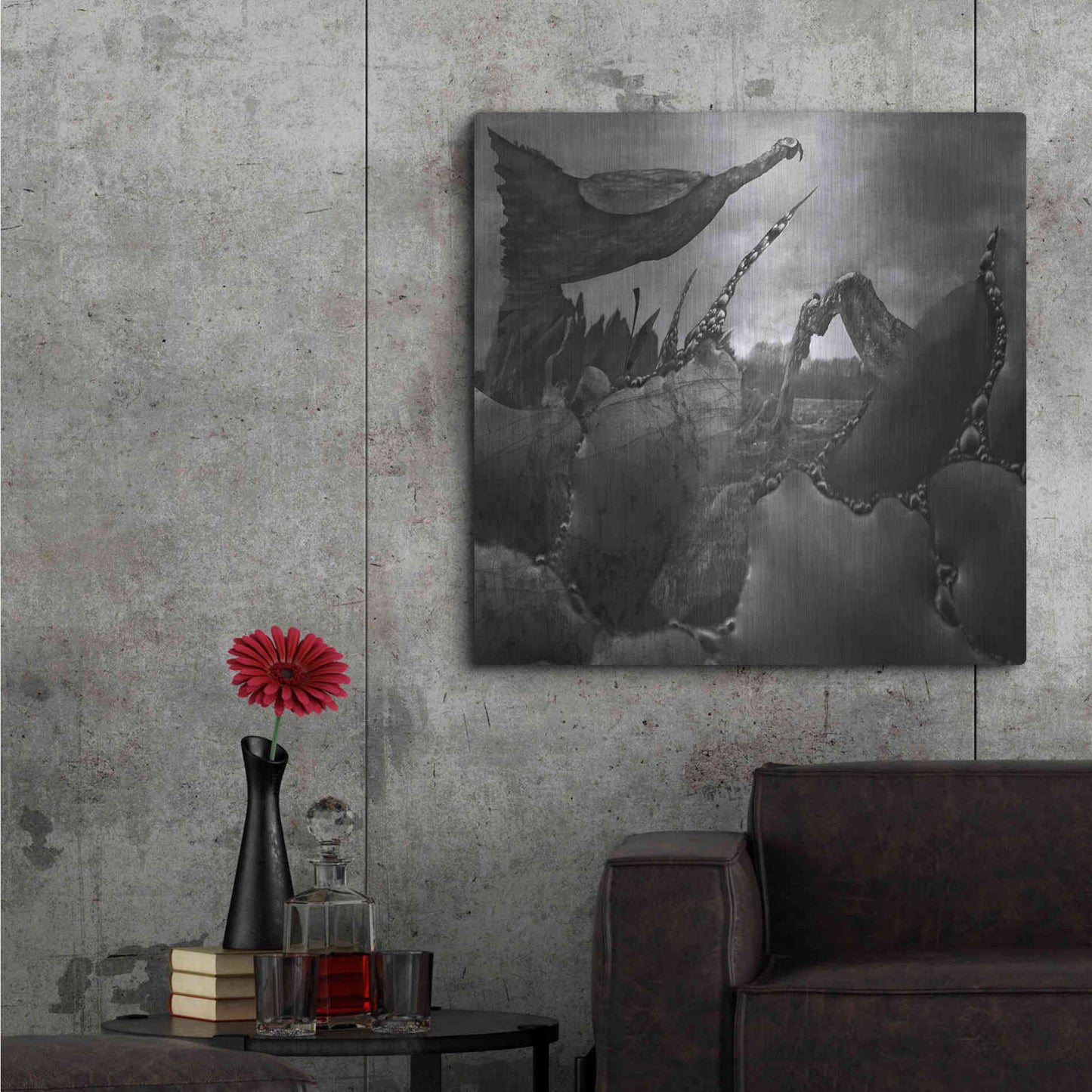 Luxe Metal Art 'Hovel' by Dariusz Klimczak, Metal Wall Art,36x36