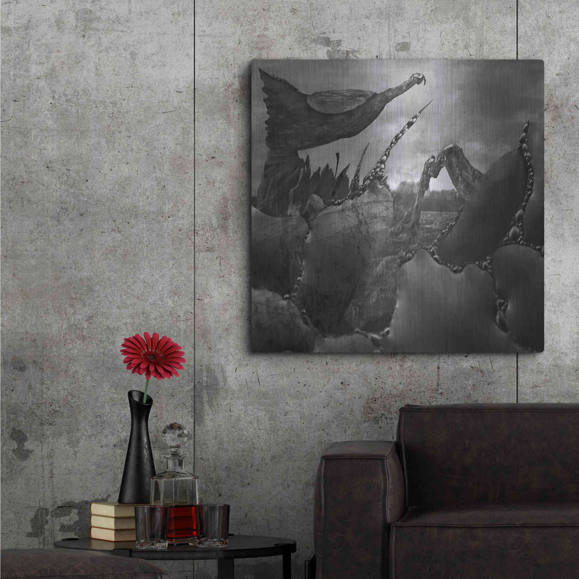 Luxe Metal Art 'Hovel' by Dariusz Klimczak, Metal Wall Art,36x36