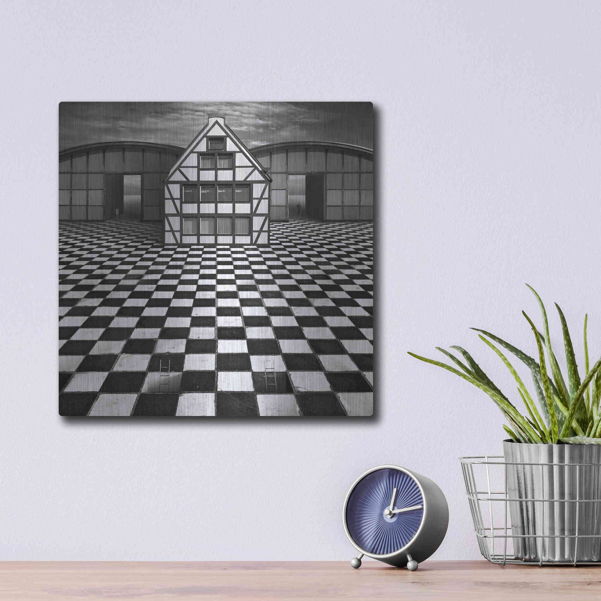 Luxe Metal Art 'Kwadrart' by Dariusz Klimczak, Metal Wall Art,12x12