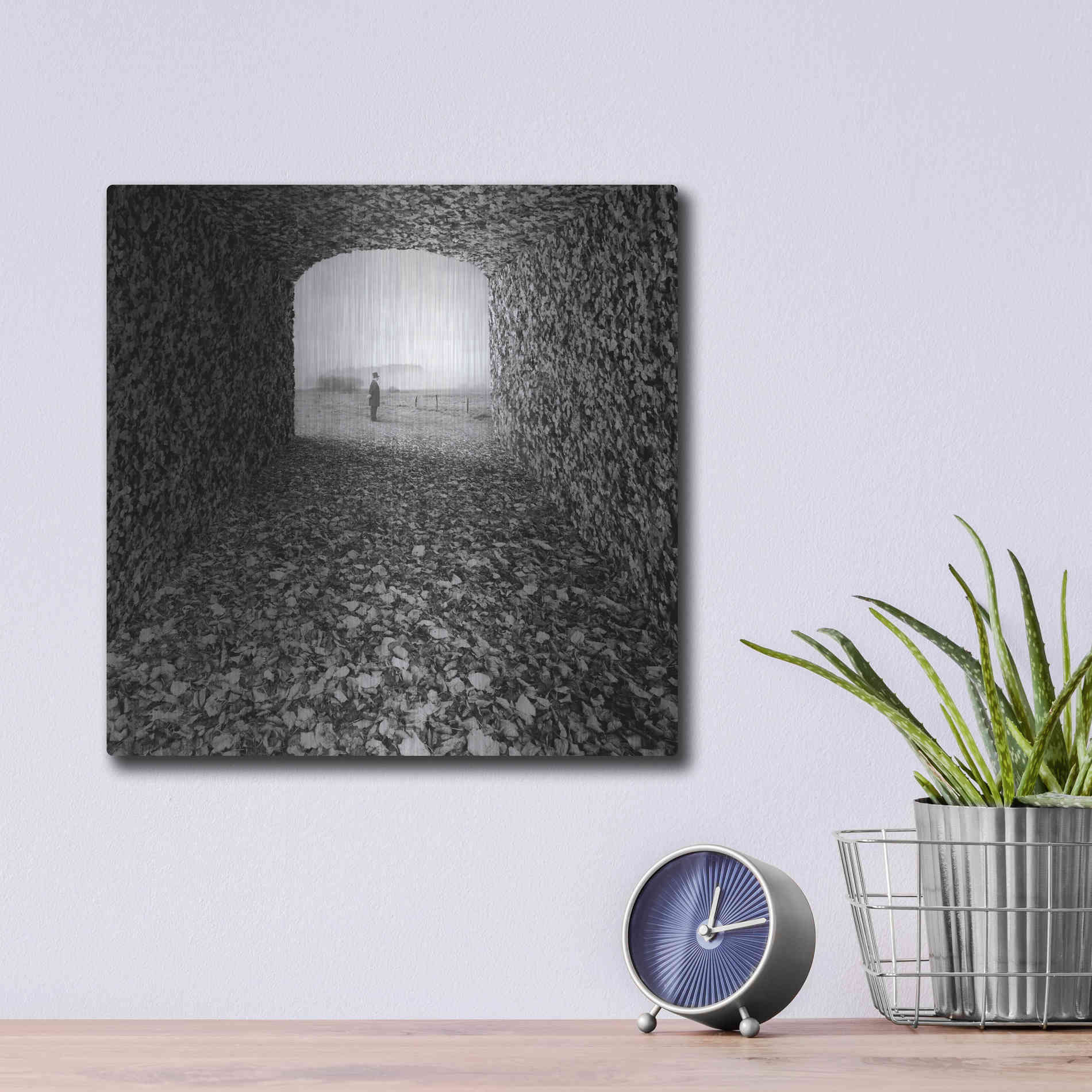 Luxe Metal Art 'Labyrinth' by Dariusz Klimczak, Metal Wall Art,12x12