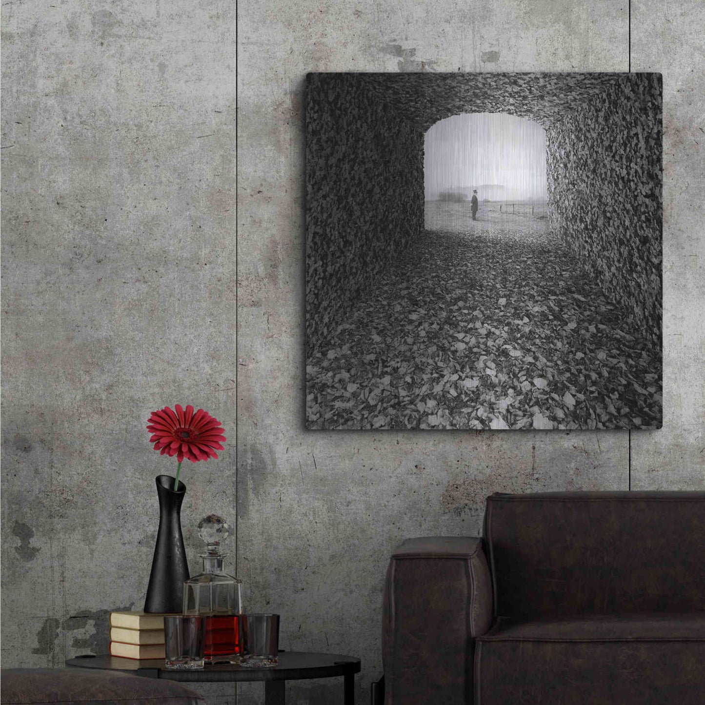 Luxe Metal Art 'Labyrinth' by Dariusz Klimczak, Metal Wall Art,36x36