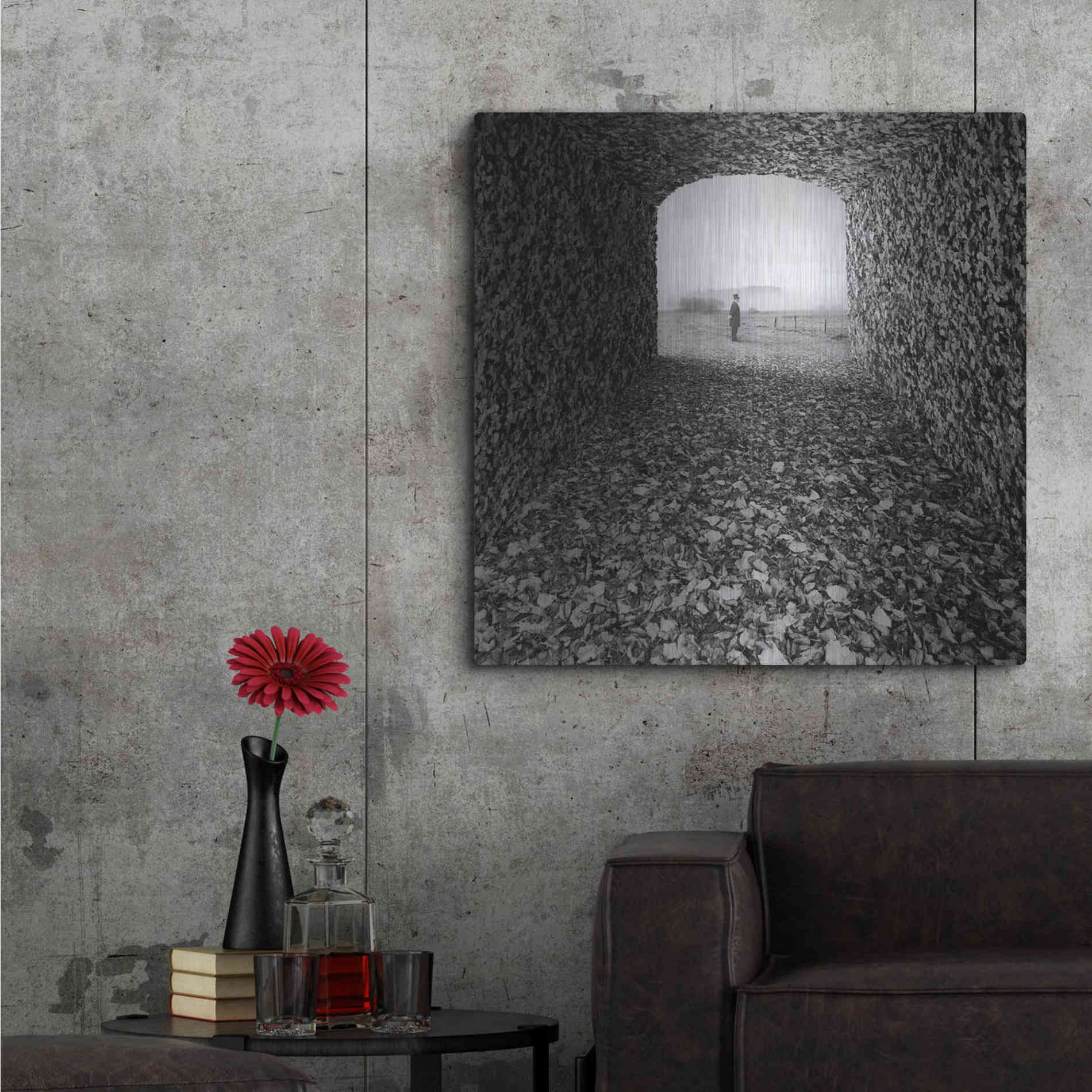 Luxe Metal Art 'Labyrinth' by Dariusz Klimczak, Metal Wall Art,36x36