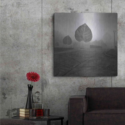 Luxe Metal Art 'Leave Alley' by Dariusz Klimczak, Metal Wall Art,36x36