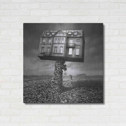 Luxe Metal Art 'Mad Architect' by Dariusz Klimczak, Metal Wall Art,36x36