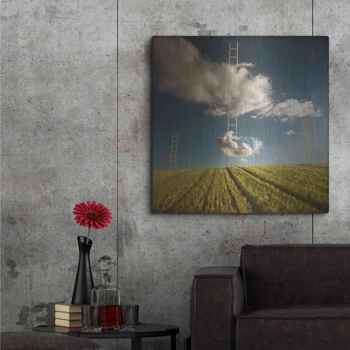 Luxe Metal Art 'Marzenia' by Dariusz Klimczak, Metal Wall Art,36x36