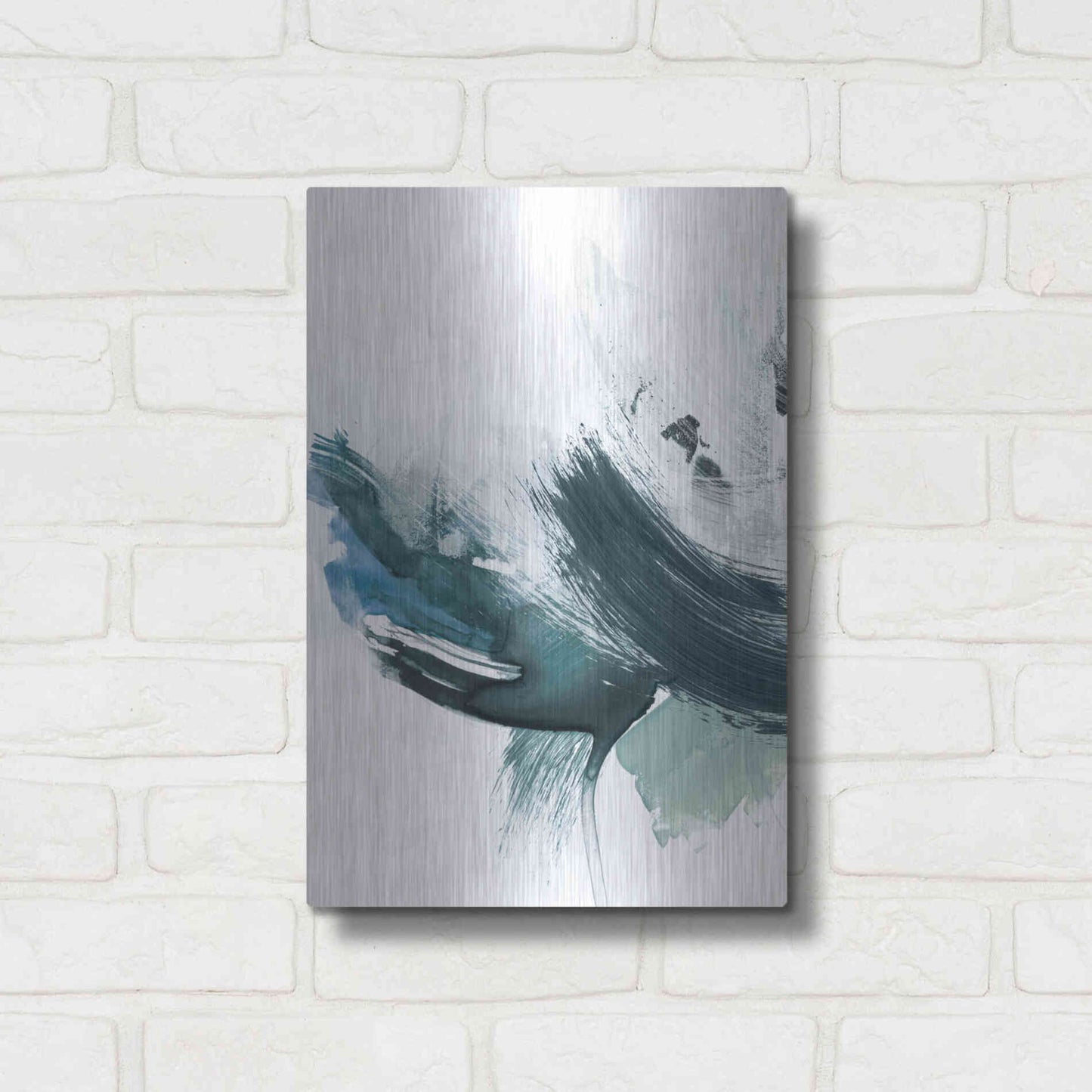 Luxe Metal Art 'Coastal Crush I' by Victoria Borges, Metal Wall Art,12x16