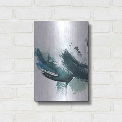 Luxe Metal Art 'Coastal Crush I' by Victoria Borges, Metal Wall Art,12x16