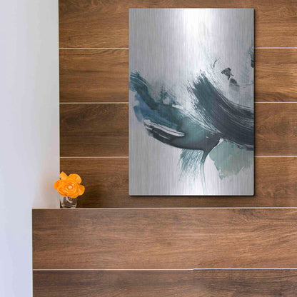 Luxe Metal Art 'Coastal Crush I' by Victoria Borges, Metal Wall Art,12x16