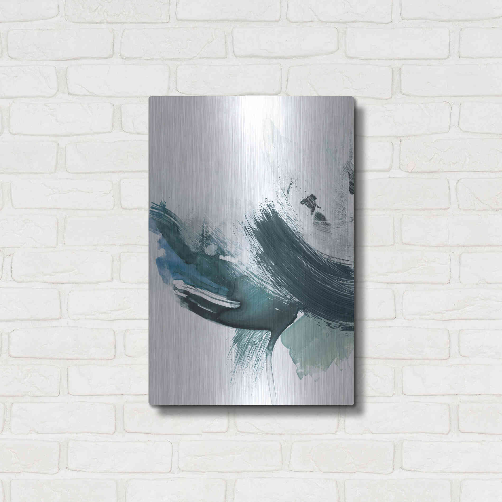 Luxe Metal Art 'Coastal Crush I' by Victoria Borges, Metal Wall Art,16x24