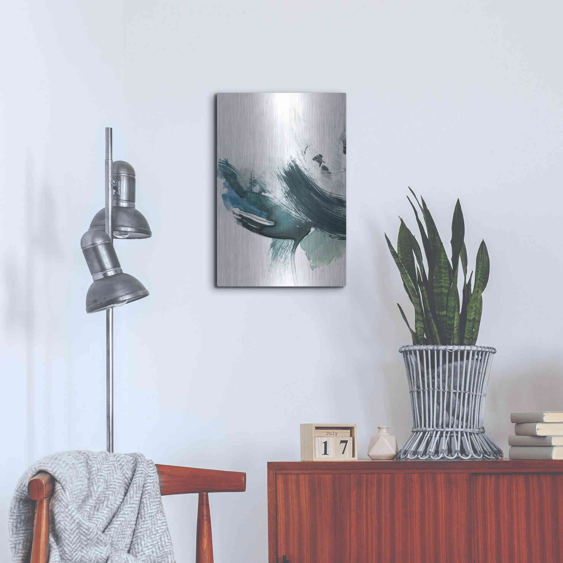 Luxe Metal Art 'Coastal Crush I' by Victoria Borges, Metal Wall Art,16x24