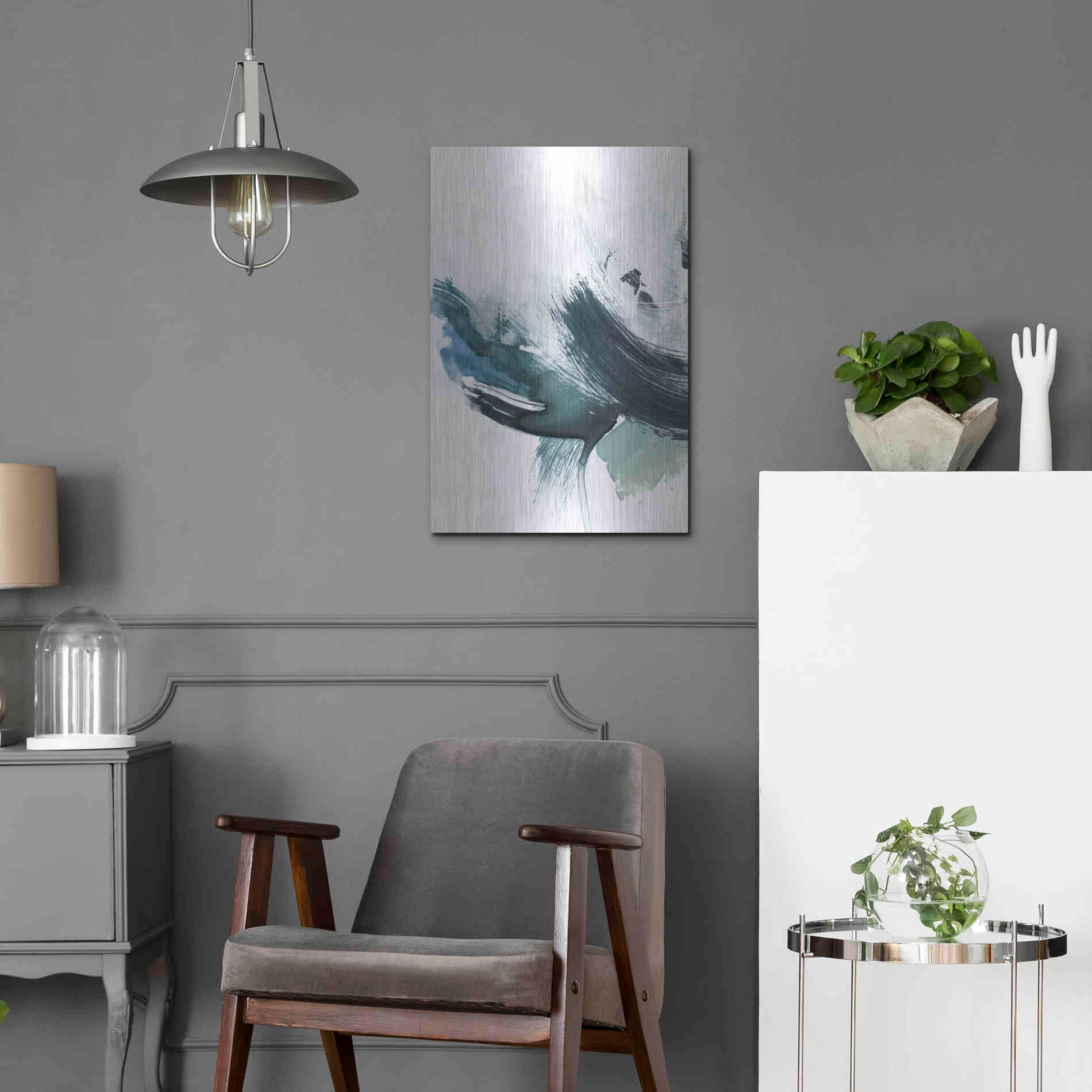 Luxe Metal Art 'Coastal Crush I' by Victoria Borges, Metal Wall Art,16x24