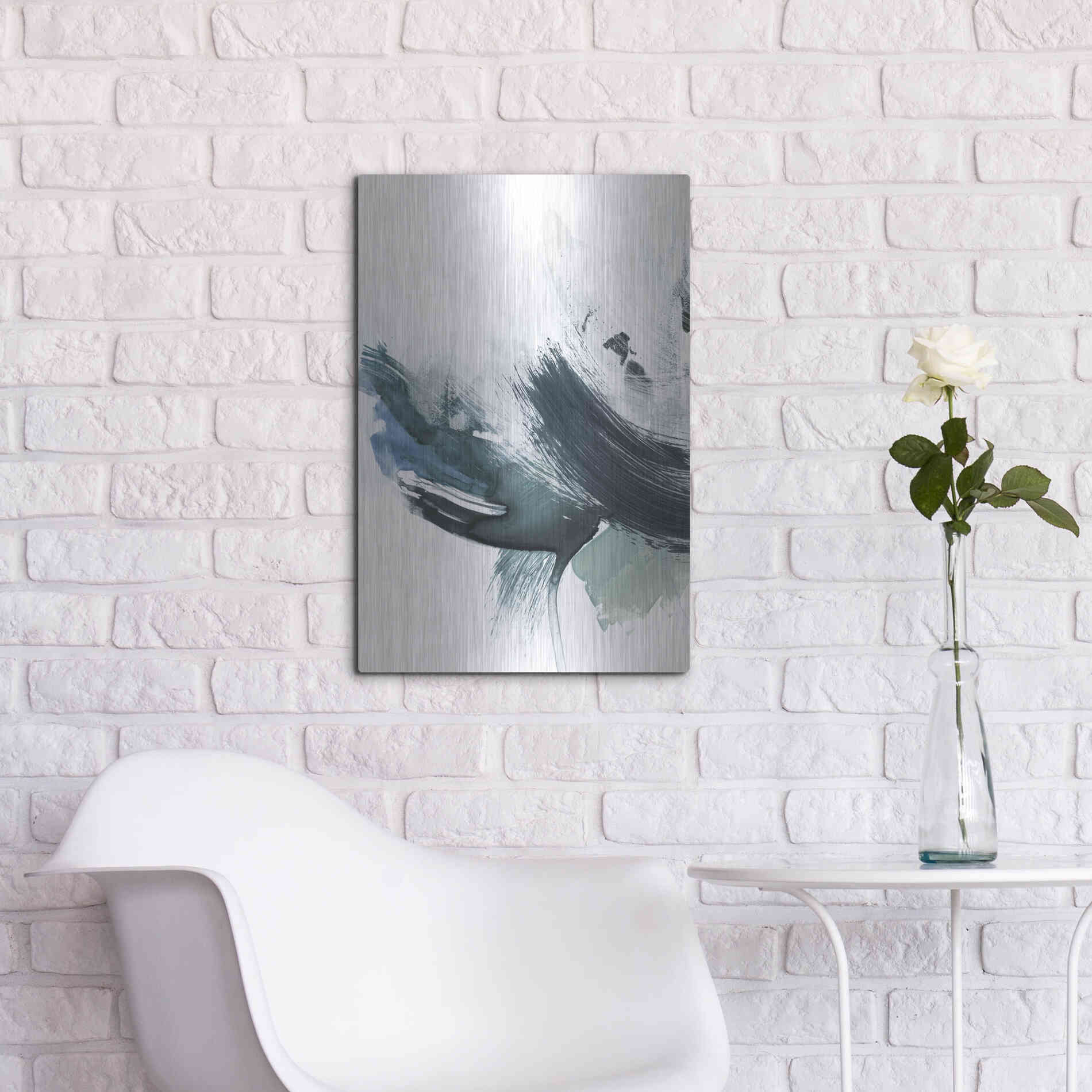 Luxe Metal Art 'Coastal Crush I' by Victoria Borges, Metal Wall Art,16x24