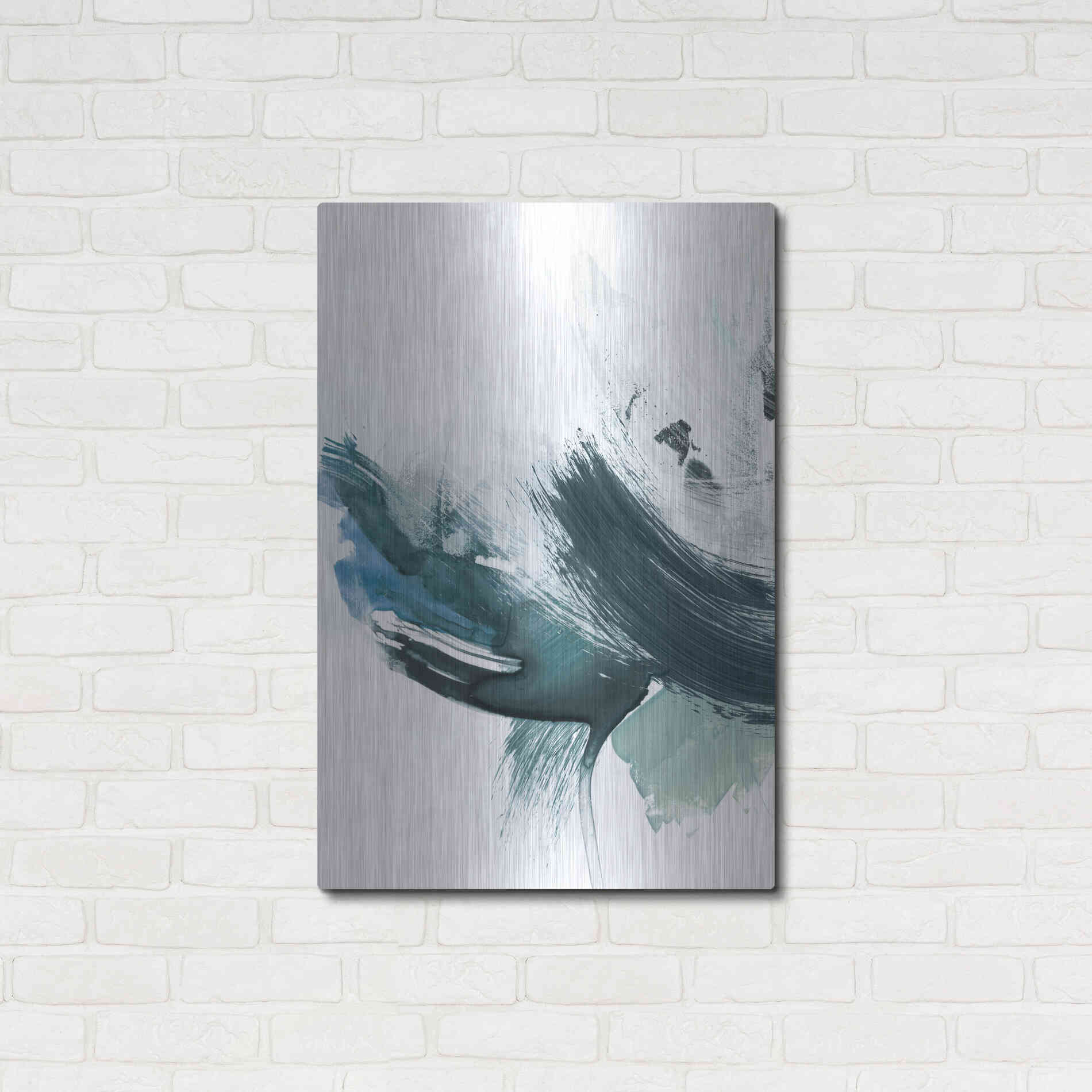 Luxe Metal Art 'Coastal Crush I' by Victoria Borges, Metal Wall Art,24x36