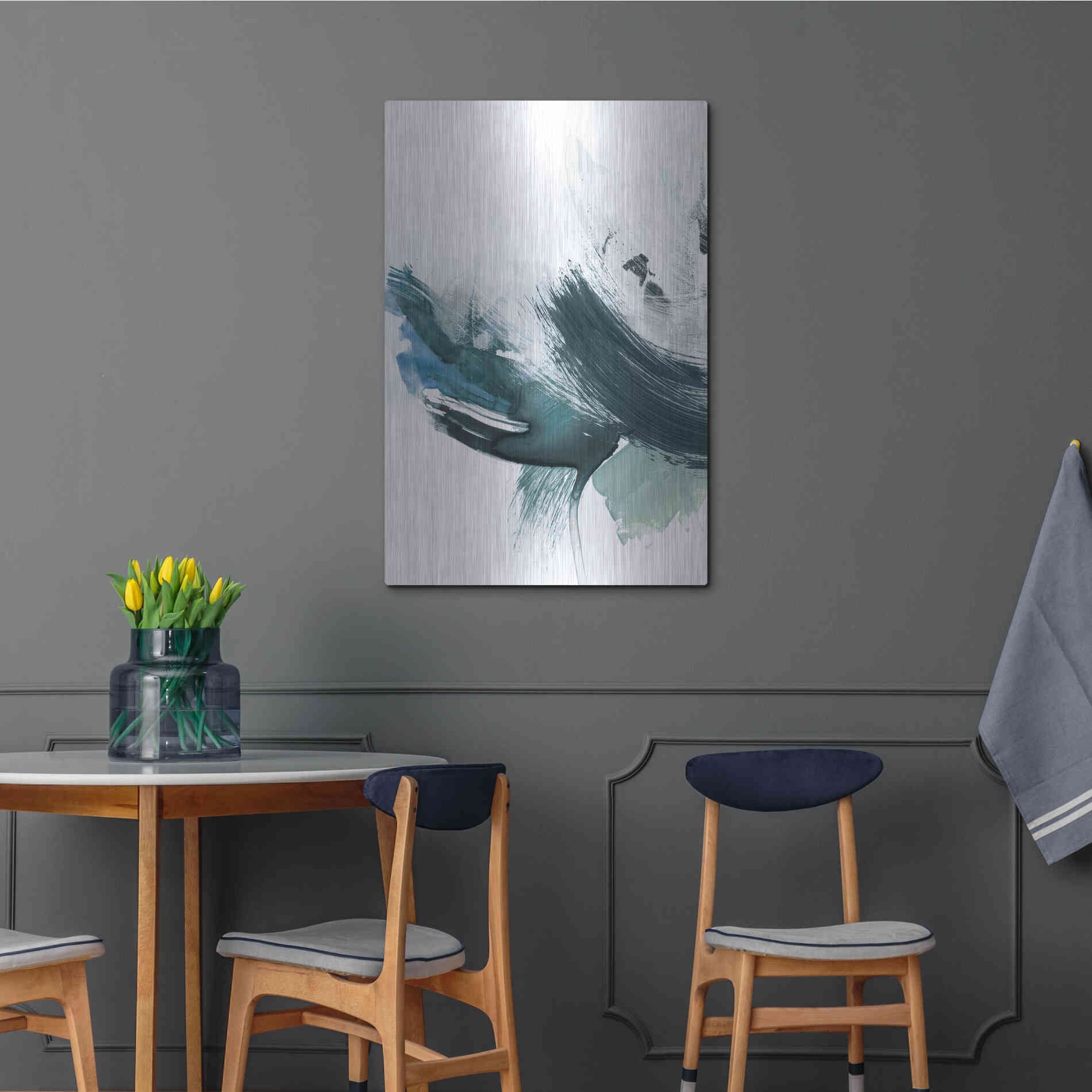 Luxe Metal Art 'Coastal Crush I' by Victoria Borges, Metal Wall Art,24x36