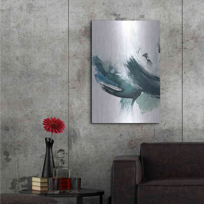 Luxe Metal Art 'Coastal Crush I' by Victoria Borges, Metal Wall Art,24x36