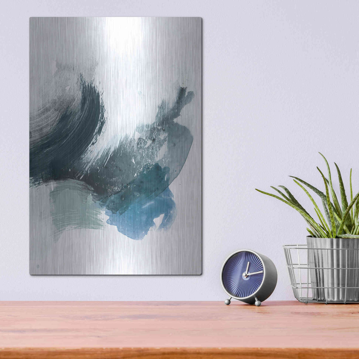 Luxe Metal Art 'Coastal Crush II' by Victoria Borges, Metal Wall Art,12x16