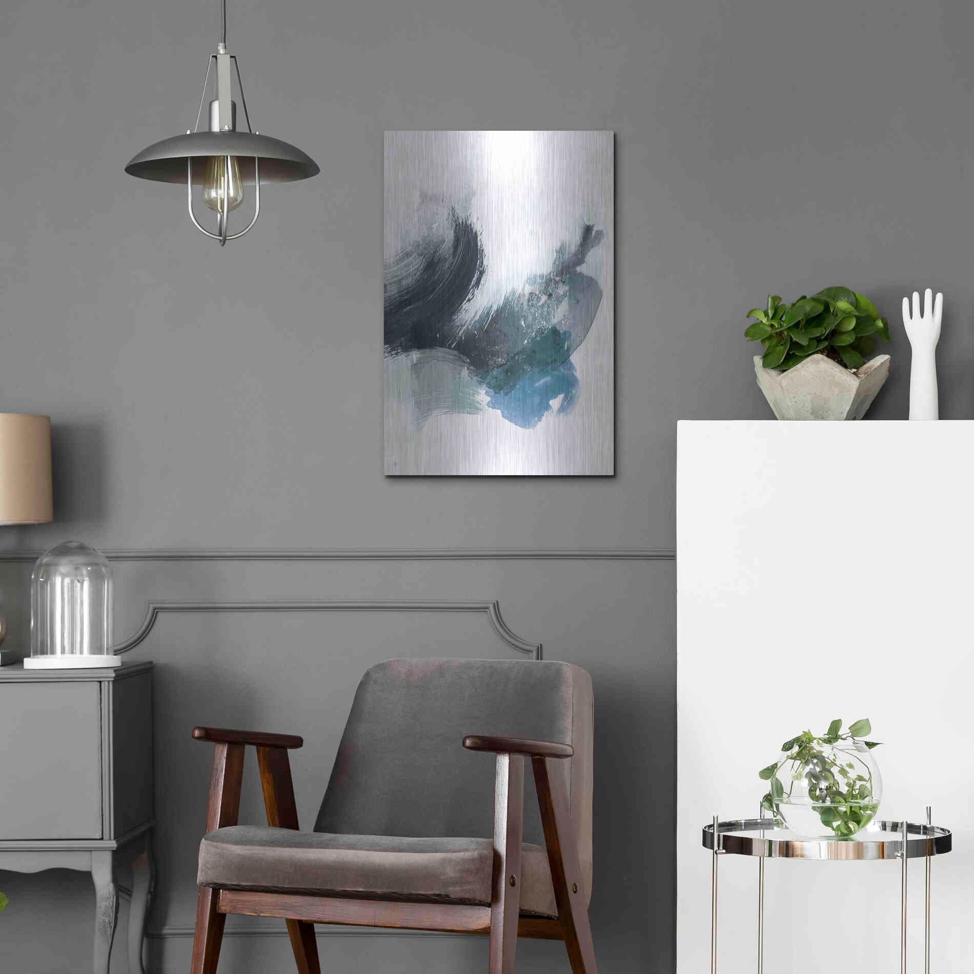 Luxe Metal Art 'Coastal Crush II' by Victoria Borges, Metal Wall Art,16x24