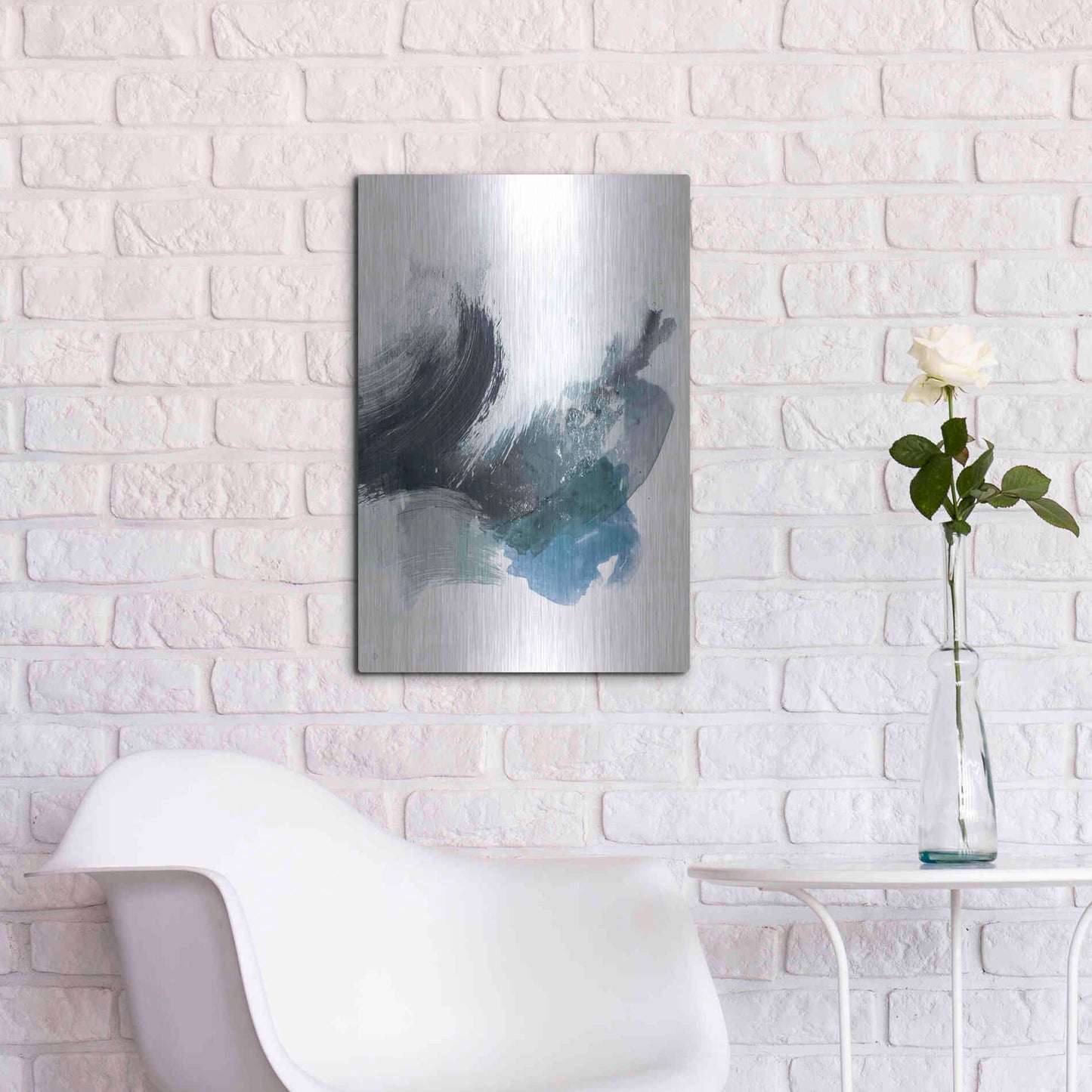 Luxe Metal Art 'Coastal Crush II' by Victoria Borges, Metal Wall Art,16x24