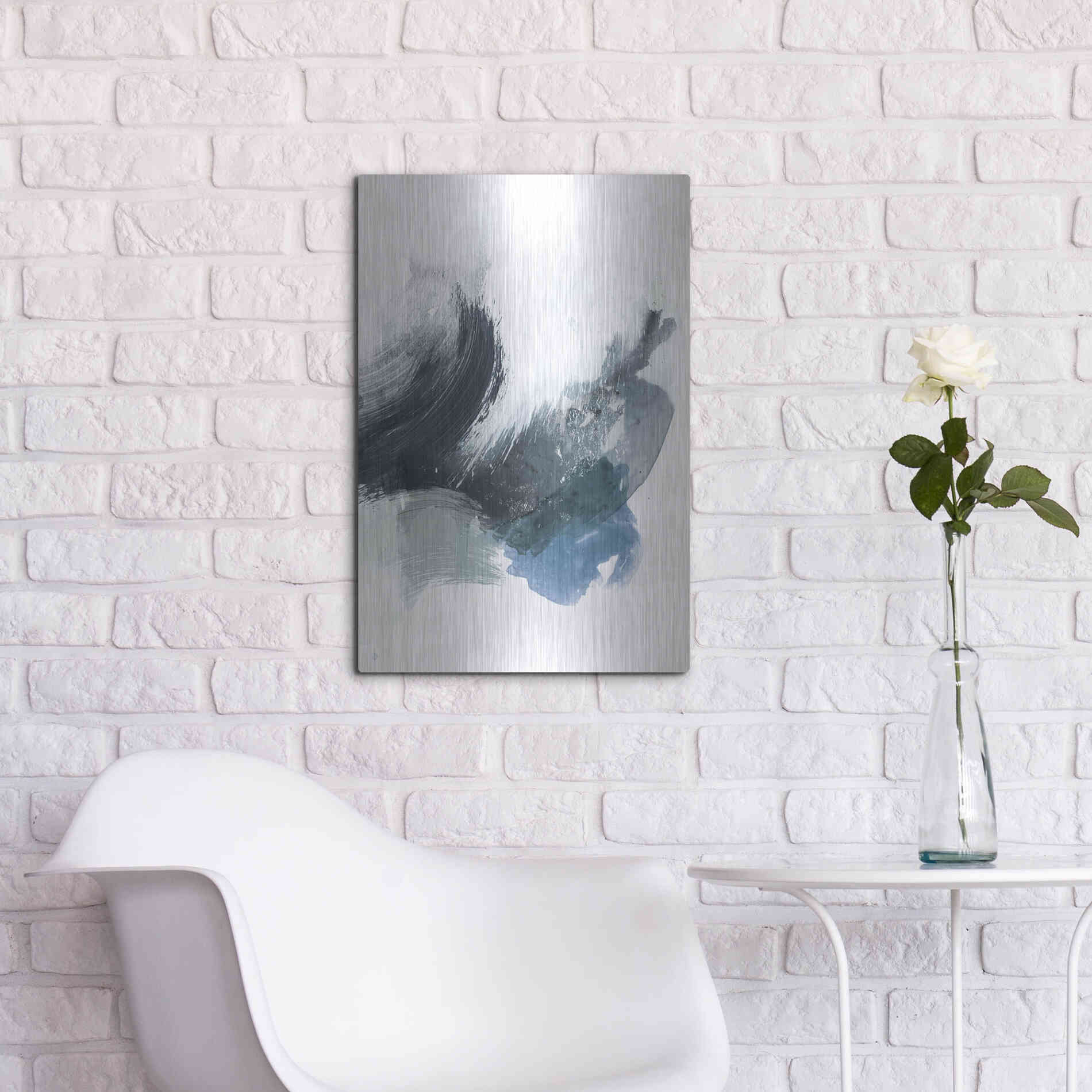 Luxe Metal Art 'Coastal Crush II' by Victoria Borges, Metal Wall Art,16x24