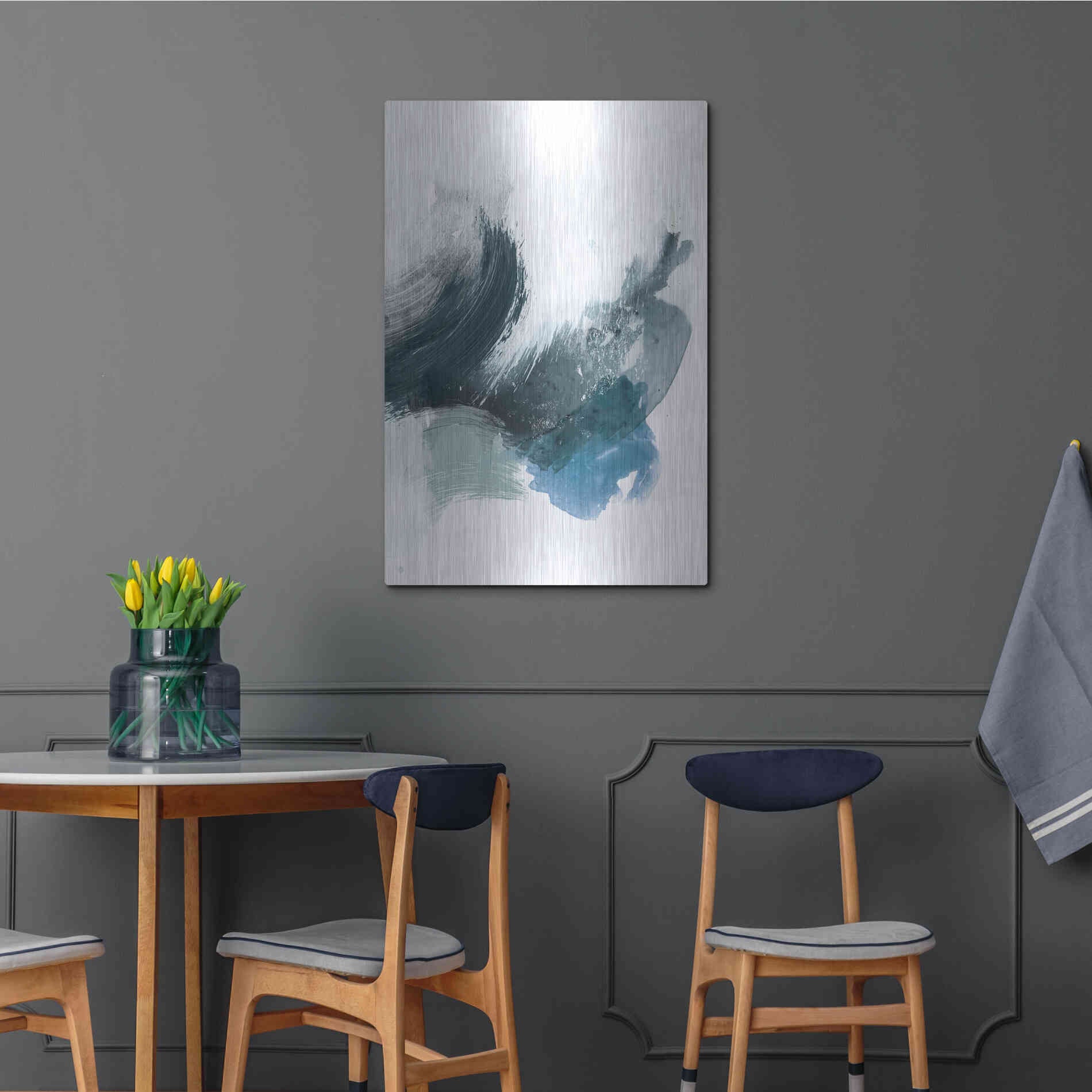 Luxe Metal Art 'Coastal Crush II' by Victoria Borges, Metal Wall Art,24x36