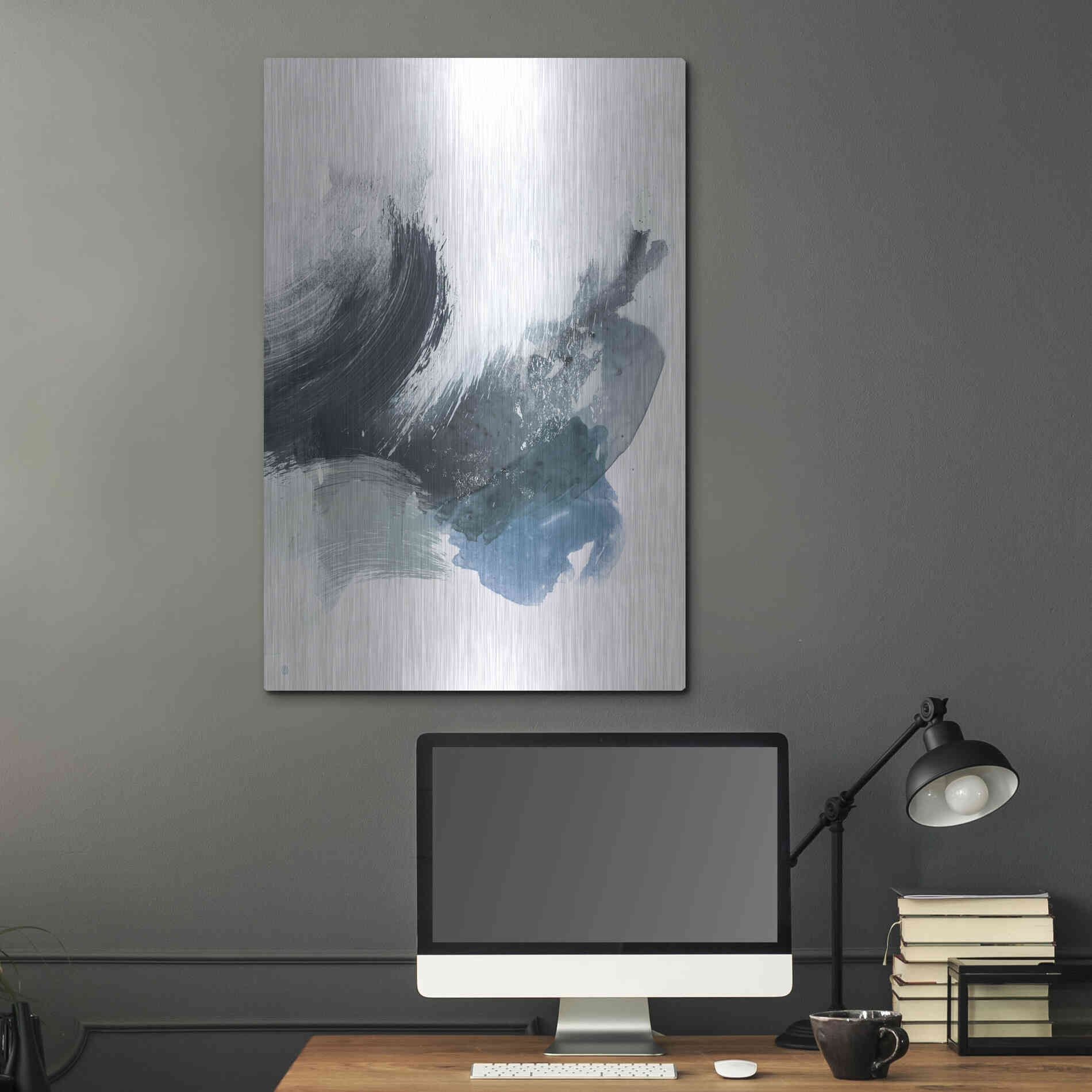 Luxe Metal Art 'Coastal Crush II' by Victoria Borges, Metal Wall Art,24x36