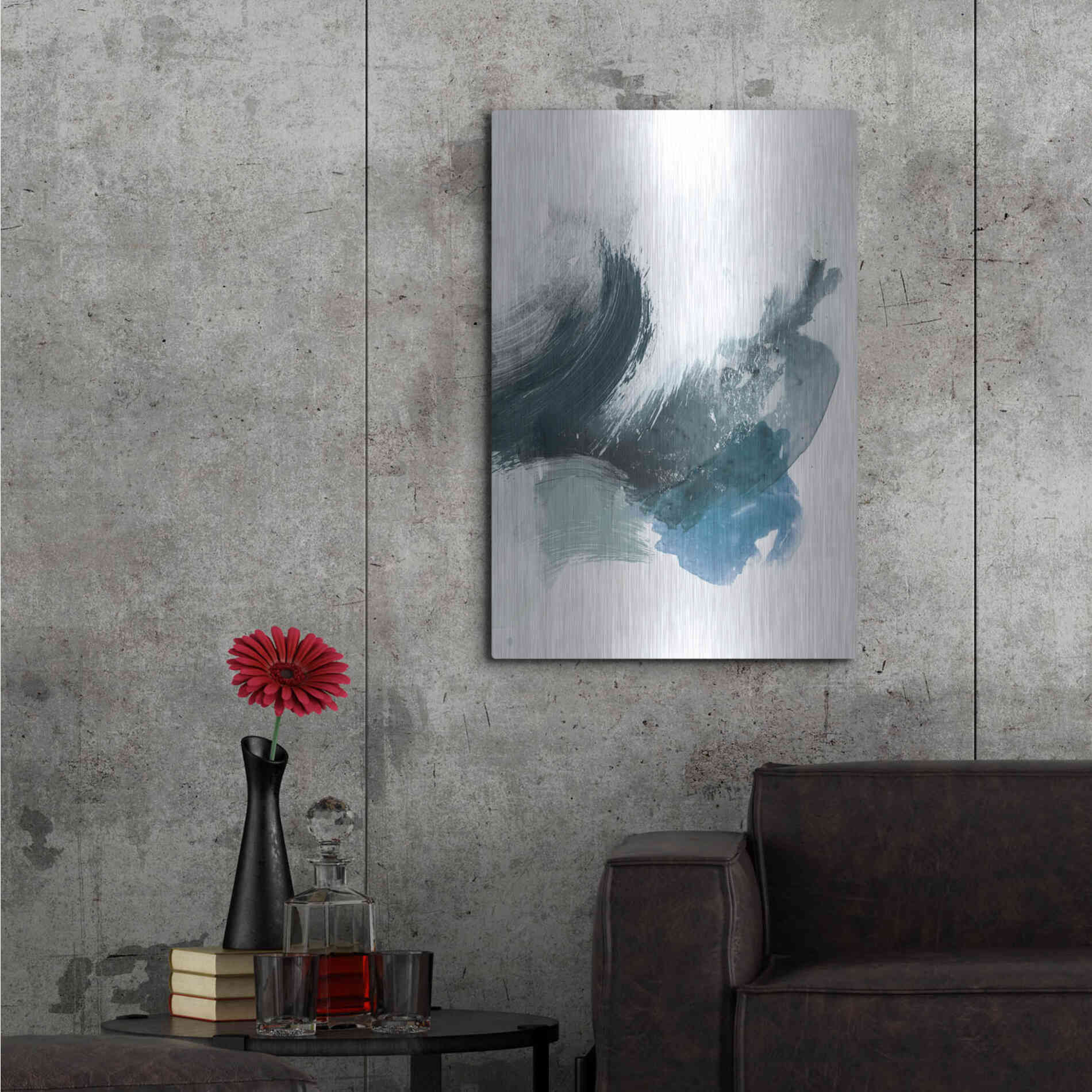 Luxe Metal Art 'Coastal Crush II' by Victoria Borges, Metal Wall Art,24x36
