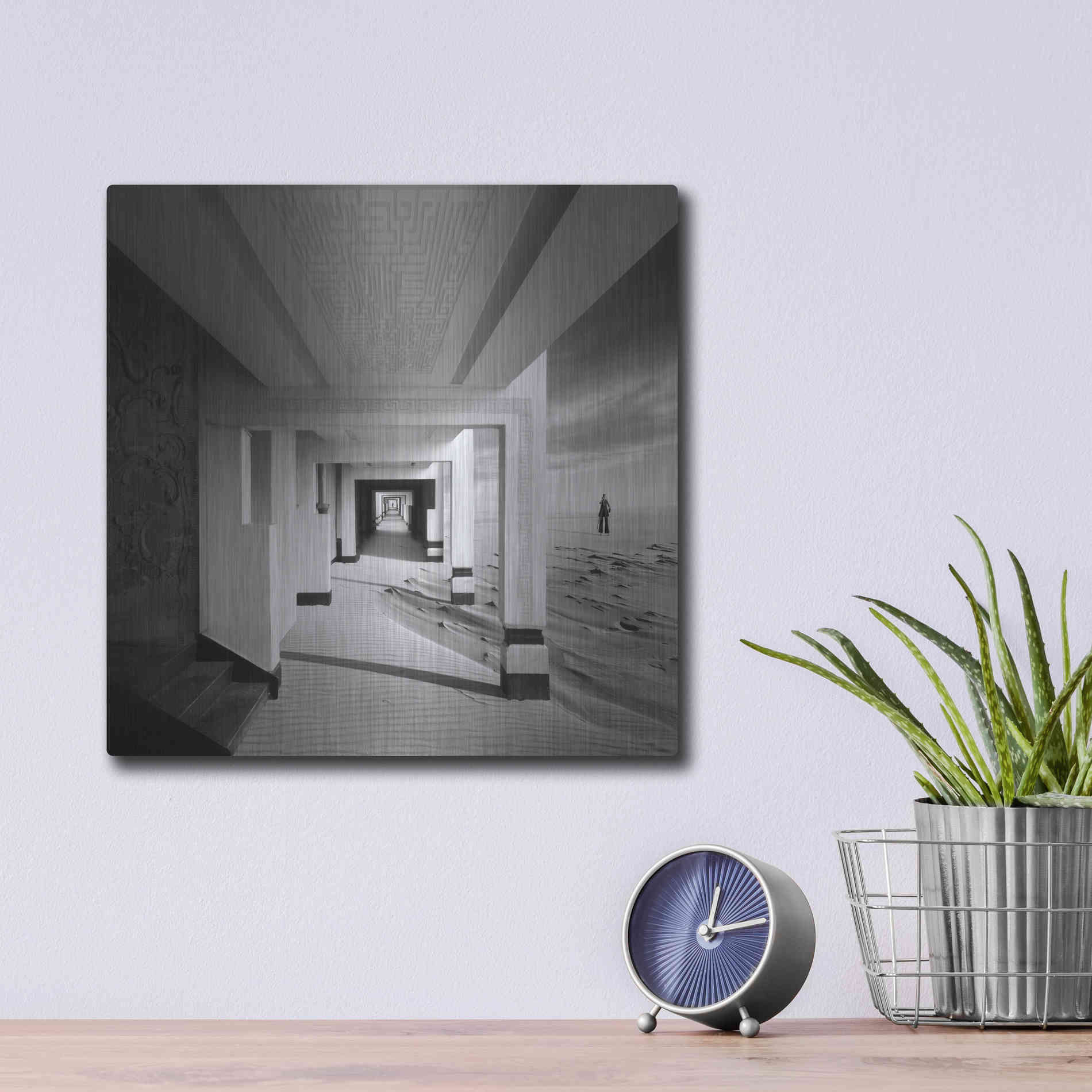 Luxe Metal Art 'Tunnel' by Dariusz Klimczak, Metal Wall Art,12x12