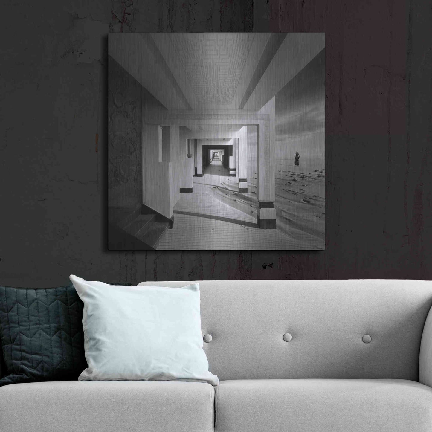 Luxe Metal Art 'Tunnel' by Dariusz Klimczak, Metal Wall Art,36x36