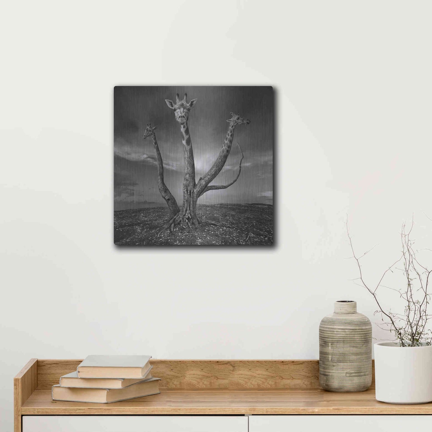 Luxe Metal Art 'Giratree' by Dariusz Klimczak, Metal Wall Art,12x12