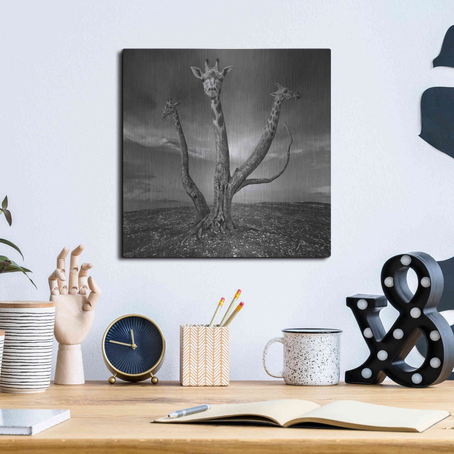 Luxe Metal Art 'Giratree' by Dariusz Klimczak, Metal Wall Art,12x12