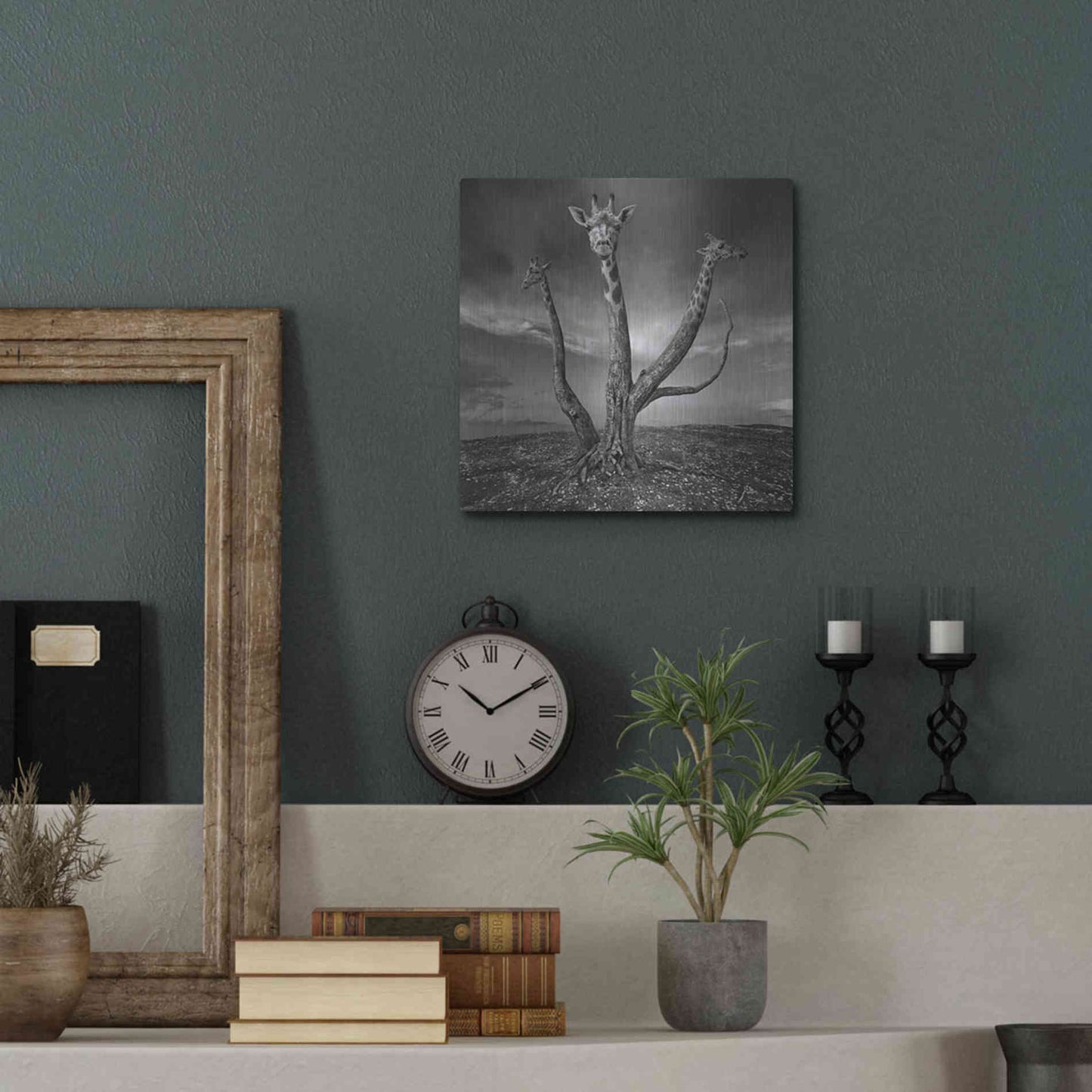 Luxe Metal Art 'Giratree' by Dariusz Klimczak, Metal Wall Art,12x12