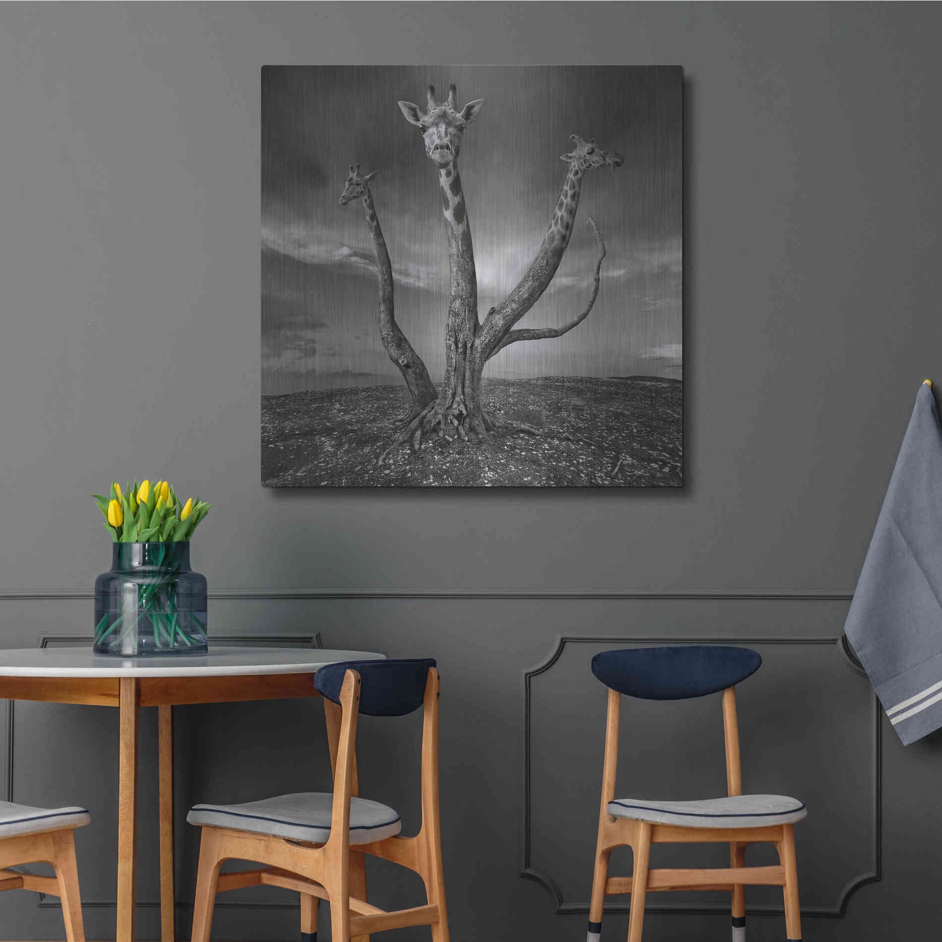 Luxe Metal Art 'Giratree' by Dariusz Klimczak, Metal Wall Art,36x36