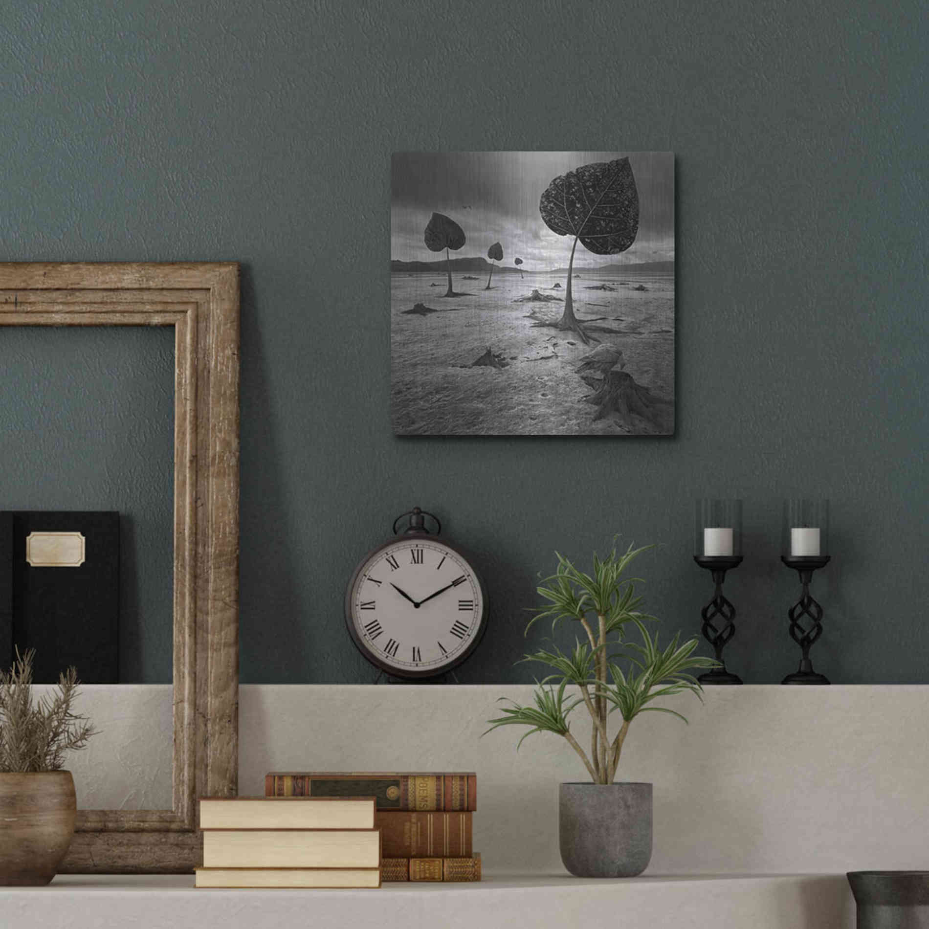 Luxe Metal Art 'PostEarth' by Dariusz Klimczak, Metal Wall Art,12x12