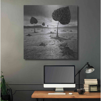 Luxe Metal Art 'PostEarth' by Dariusz Klimczak, Metal Wall Art,36x36