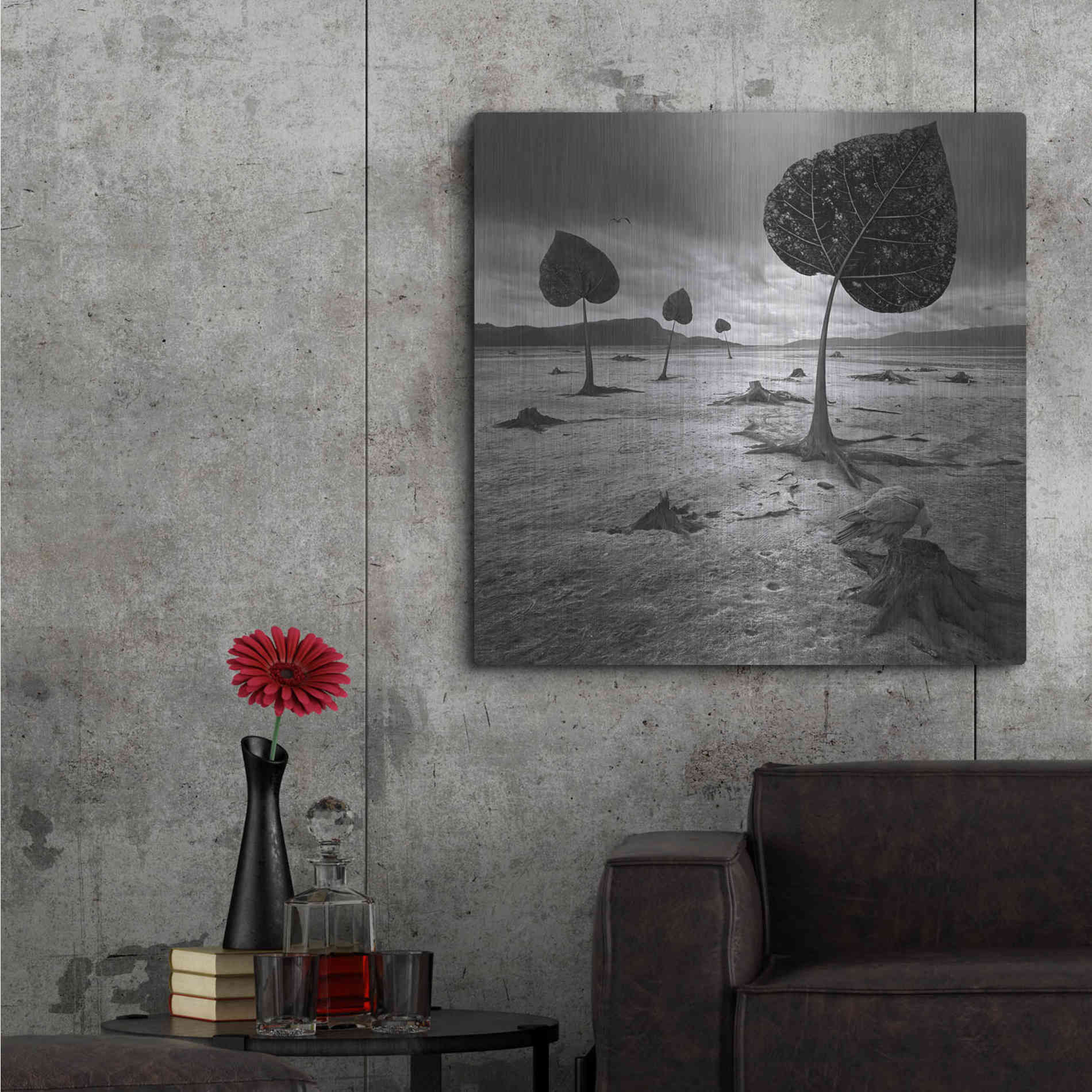 Luxe Metal Art 'PostEarth' by Dariusz Klimczak, Metal Wall Art,36x36