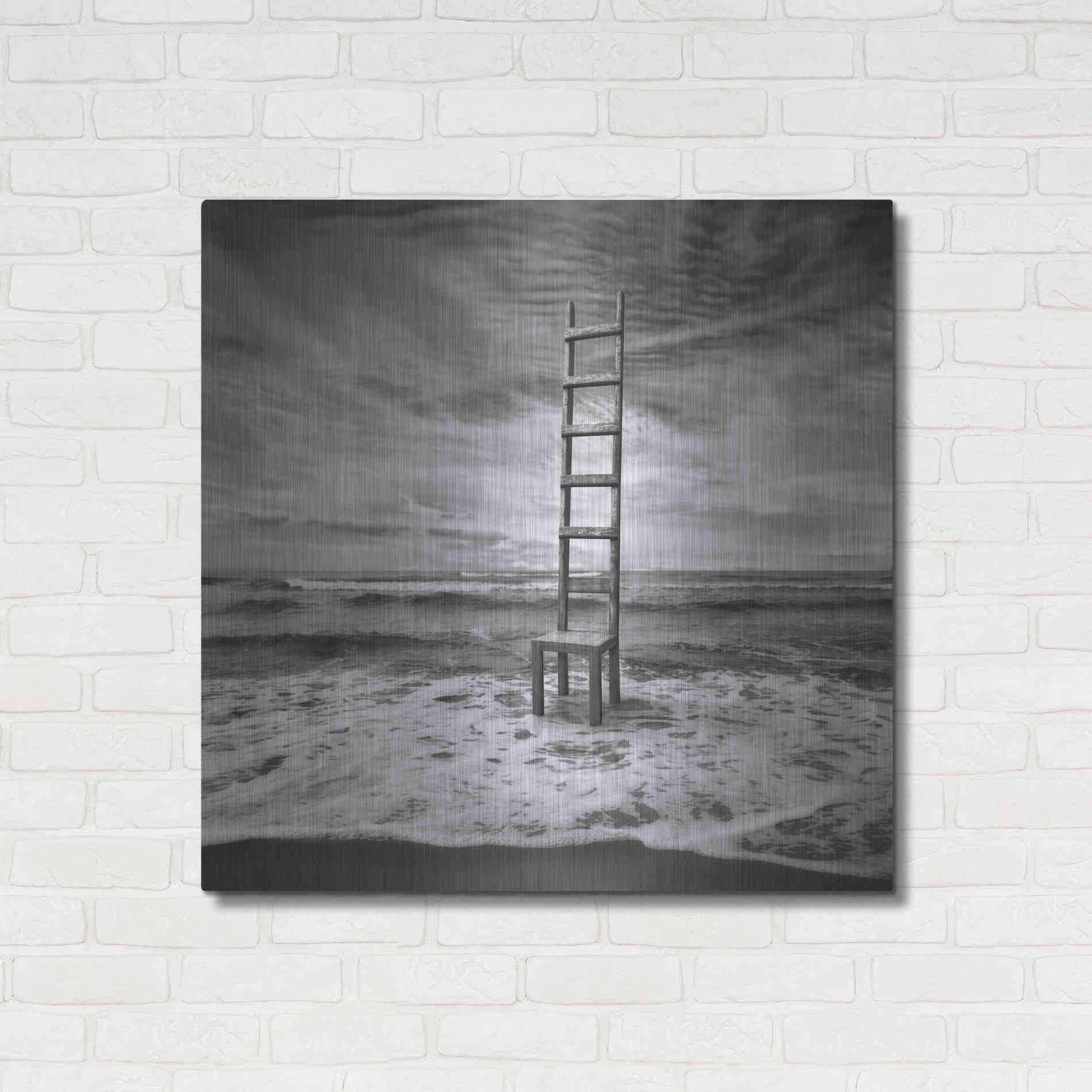 Luxe Metal Art 'Seachair' by Dariusz Klimczak, Metal Wall Art,36x36