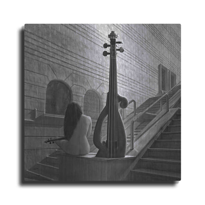 Luxe Metal Art 'Violinist' by Dariusz Klimczak, Metal Wall Art