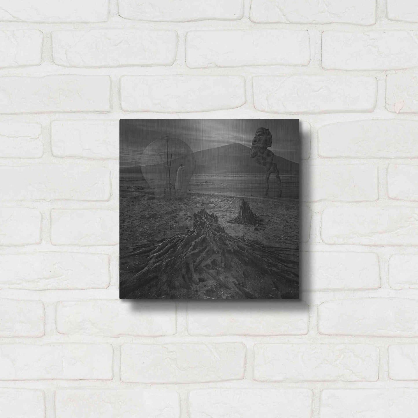 Luxe Metal Art 'Meeting With Faun' by Dariusz Klimczak, Metal Wall Art,12x12