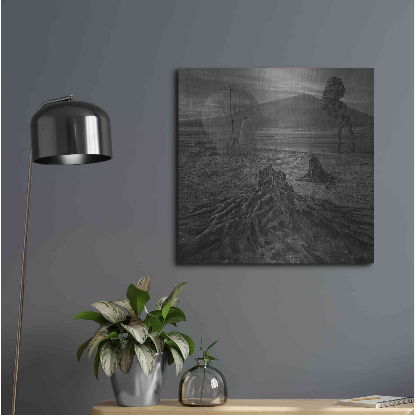 Luxe Metal Art 'Meeting With Faun' by Dariusz Klimczak, Metal Wall Art,24x24