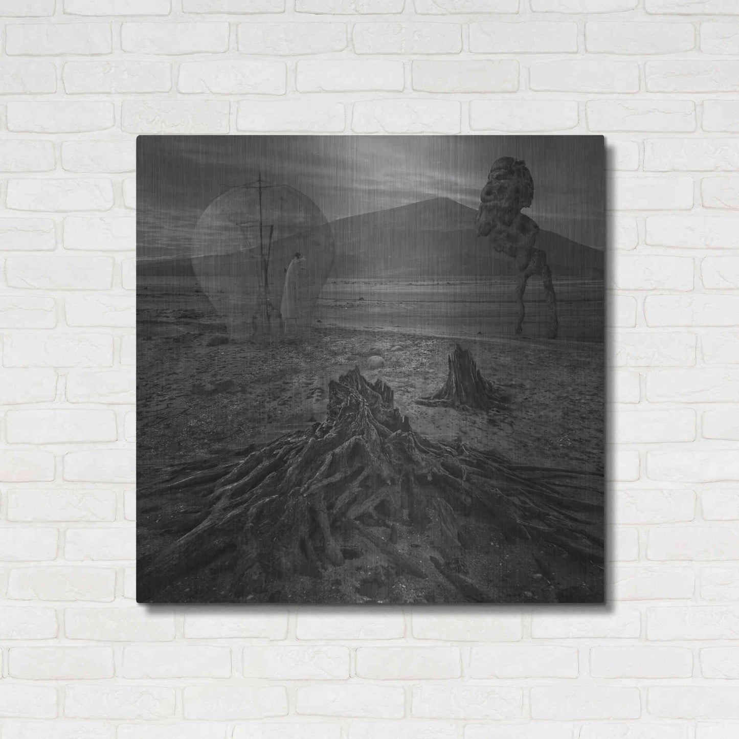 Luxe Metal Art 'Meeting With Faun' by Dariusz Klimczak, Metal Wall Art,36x36