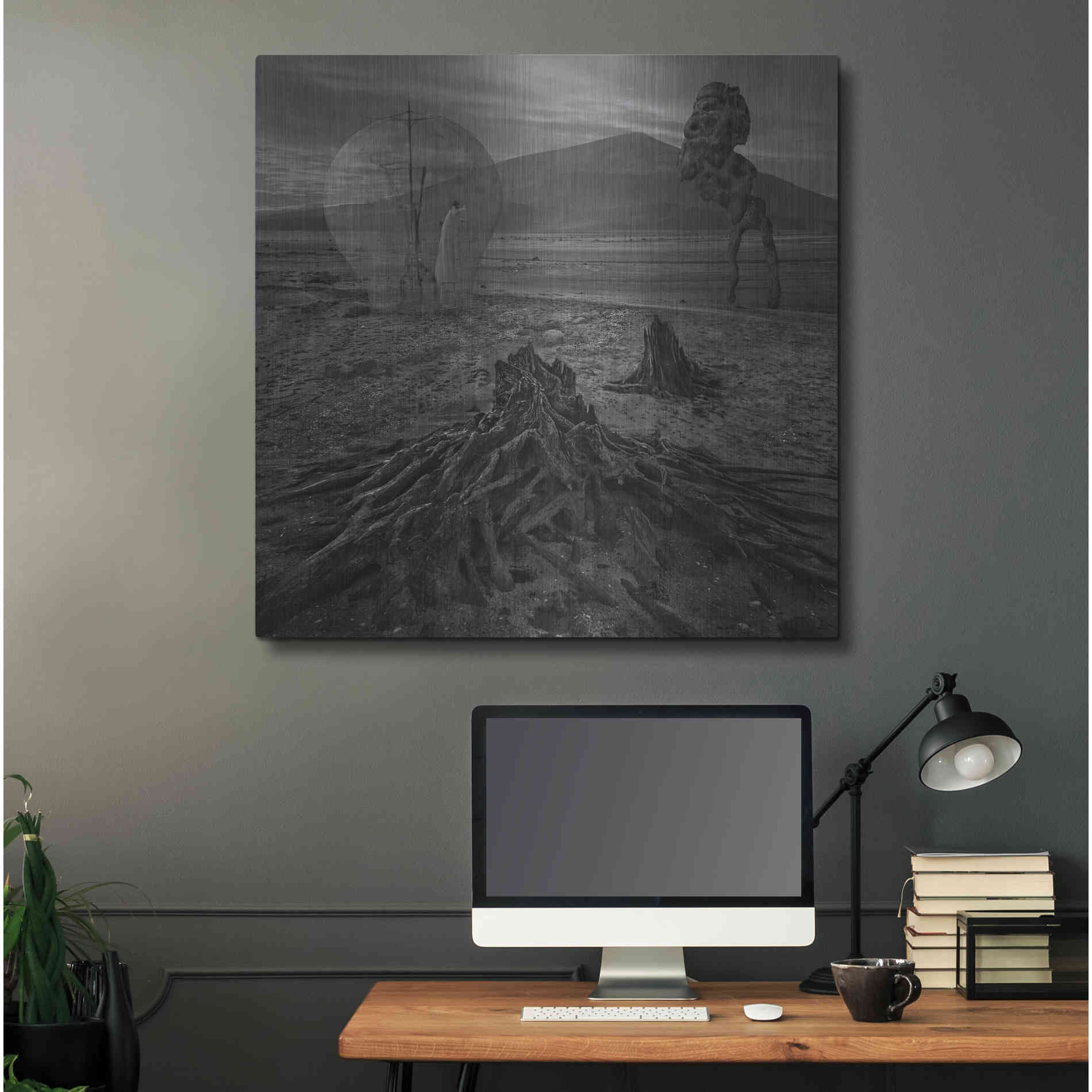 Luxe Metal Art 'Meeting With Faun' by Dariusz Klimczak, Metal Wall Art,36x36