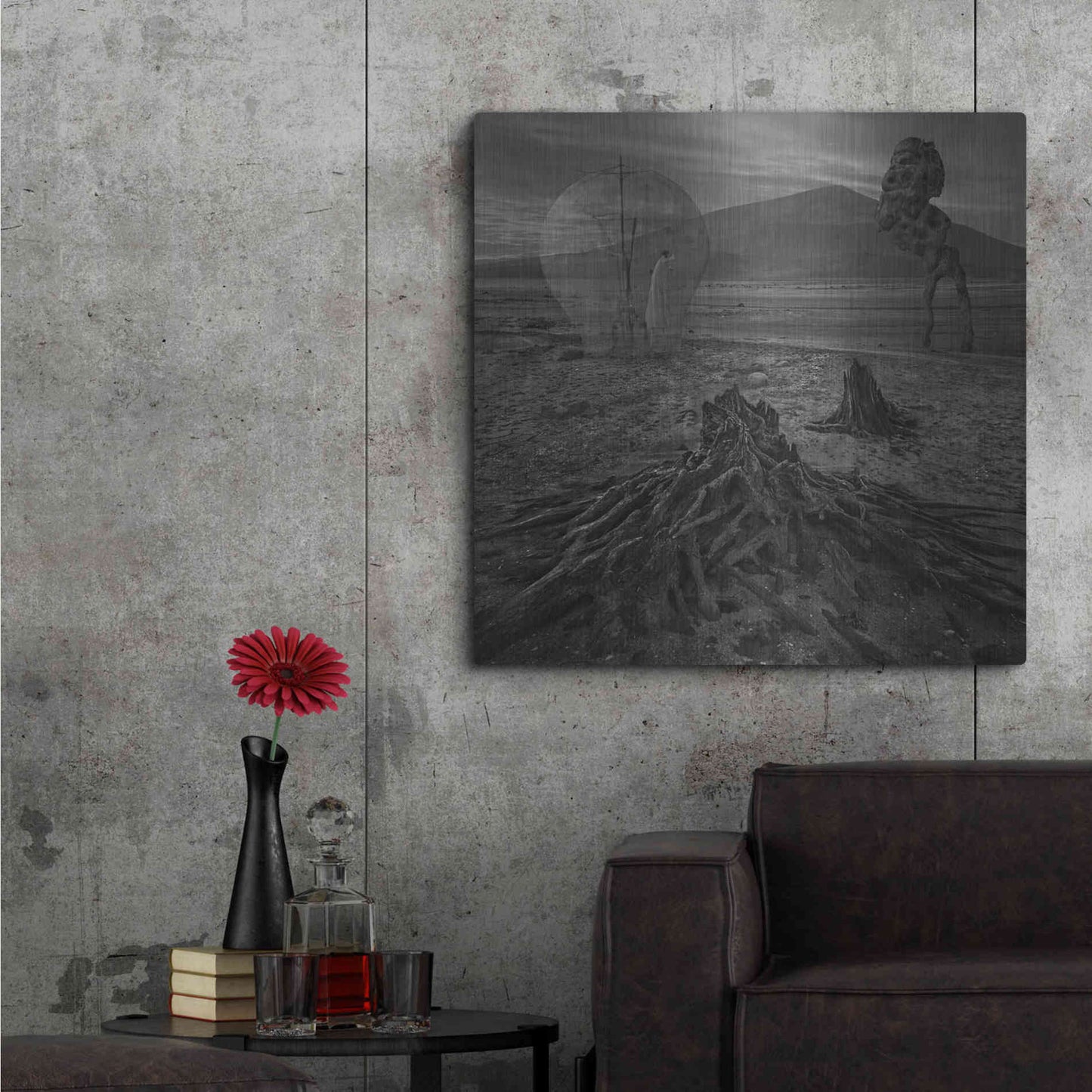 Luxe Metal Art 'Meeting With Faun' by Dariusz Klimczak, Metal Wall Art,36x36