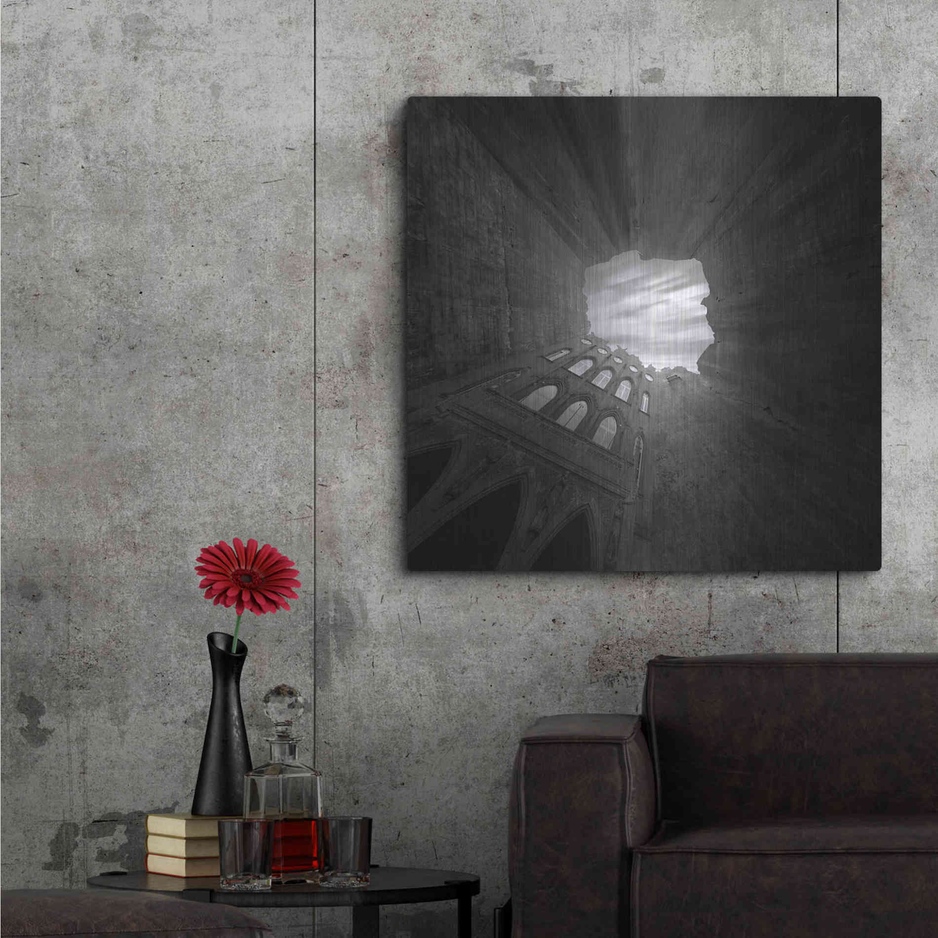 Luxe Metal Art 'Well' by Dariusz Klimczak, Metal Wall Art,36x36